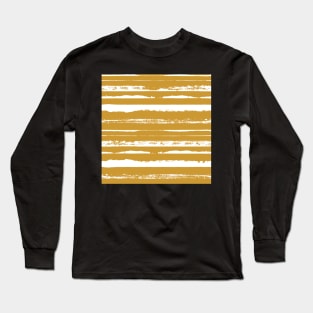 Gold Summer Stripes Long Sleeve T-Shirt